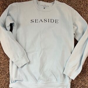 The Seaside style chambray unisex seaside crewneck sweatshirt light blue small